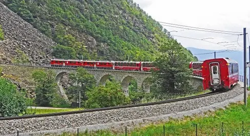 viadotto spirale bernina express