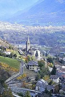 Panorama di Nus in Val d'Aosta